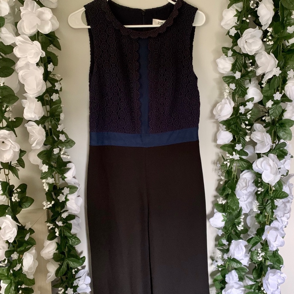 Dark blue DVF jumpsuit